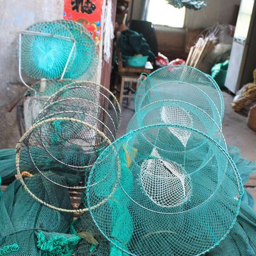 【】厂家直销多规格2色花篮 养殖渔具 鱼护渔具加工定制花篮 鱼笼